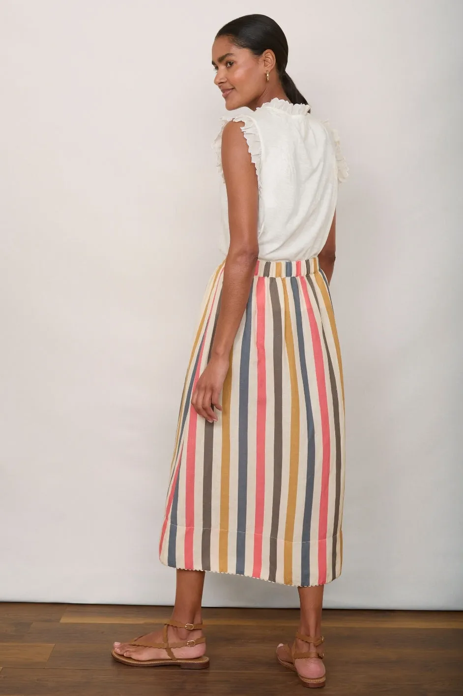 Evangeline Skirt - Multi Stripe