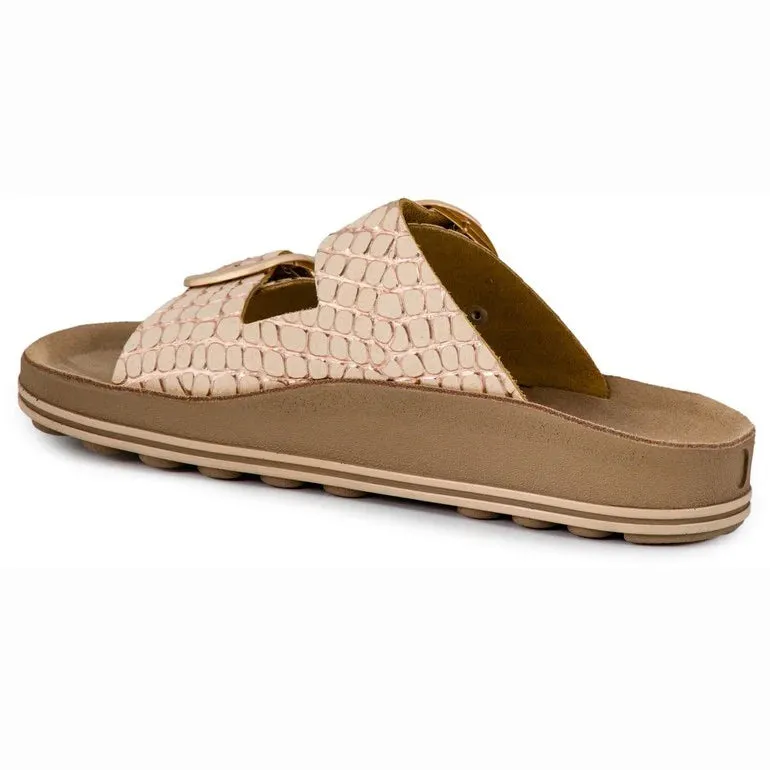 Fantasy Sandals Despoina Rose Gold Croc Sandals