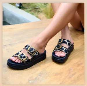 Fantasy Sandals Zefi Animal Print Sandal