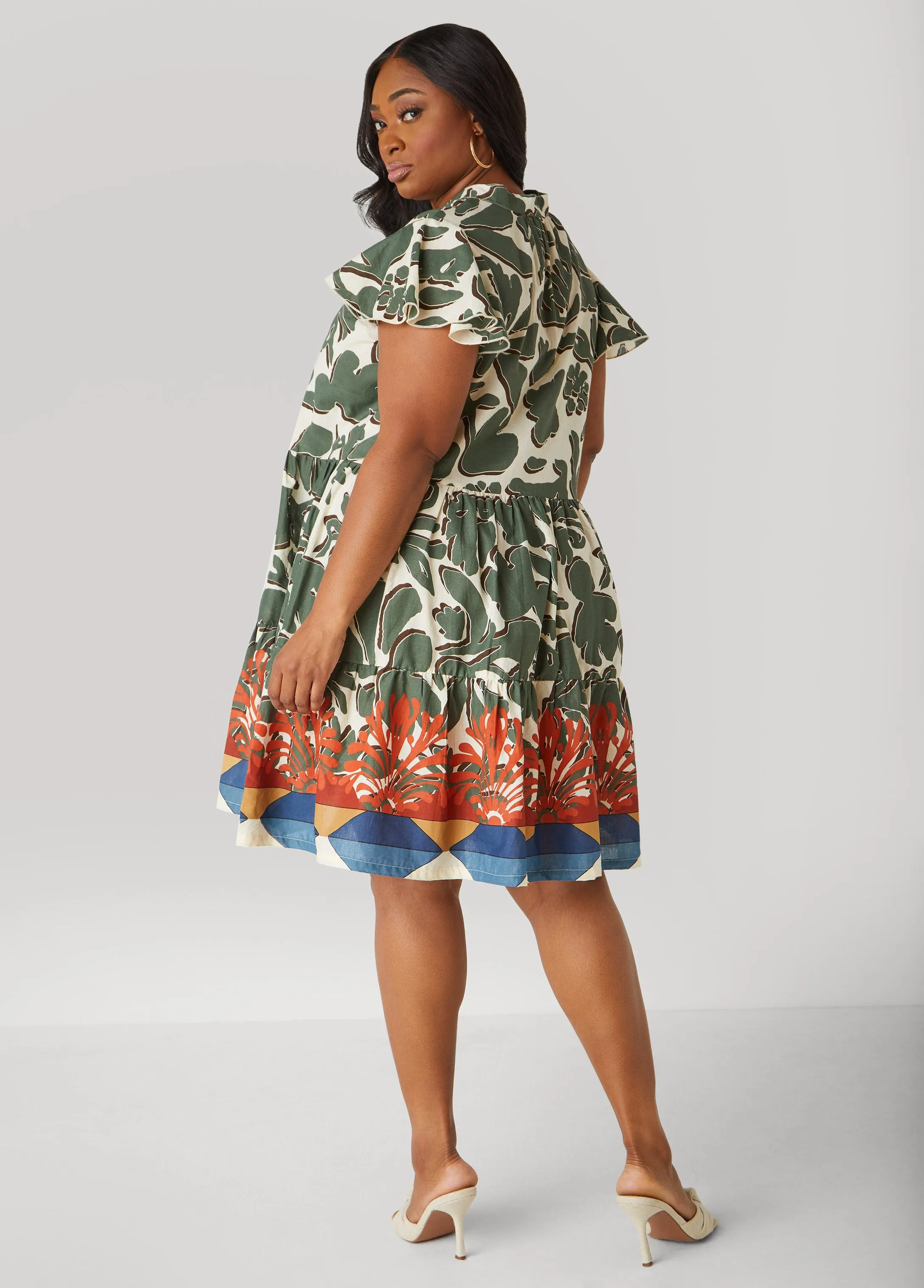 Floral Cotton Babydoll Dress