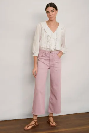 Flossie Carpenter Flare Cropped Jean - Mauve