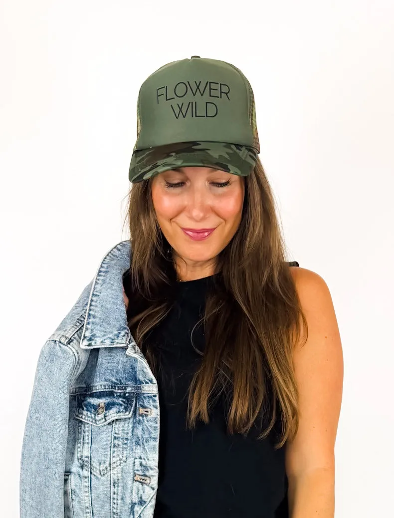 Flower Wild Camo Trucker Hat