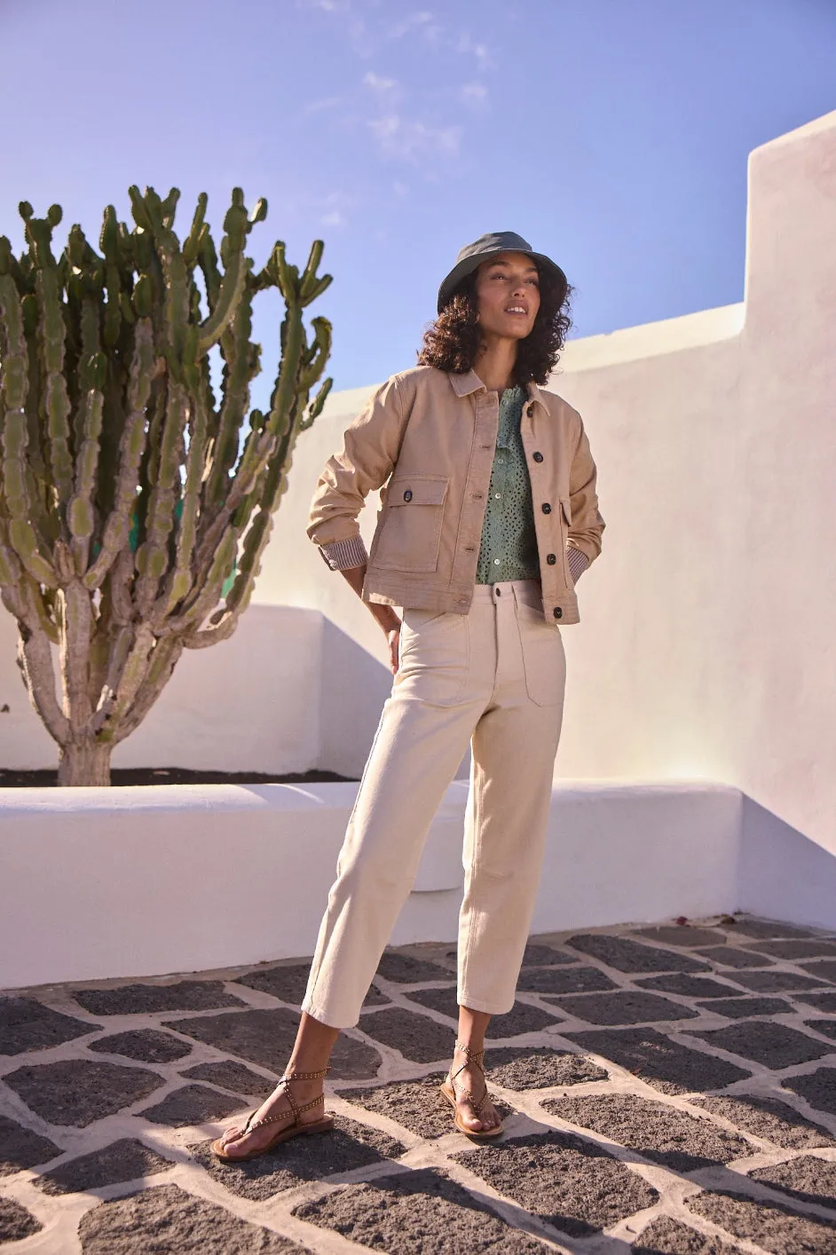 Frankie Blouse - Sage Green Broderie