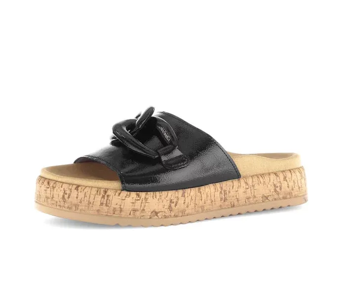 Gabor Black Patent Slider