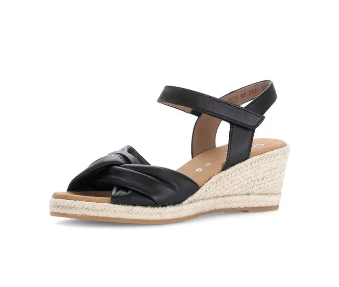 Gabor Comfort Espadrille Wedge Sandal - Wide Fit