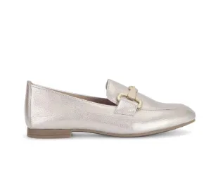 Gabor Metallic Gold Leather Loafer