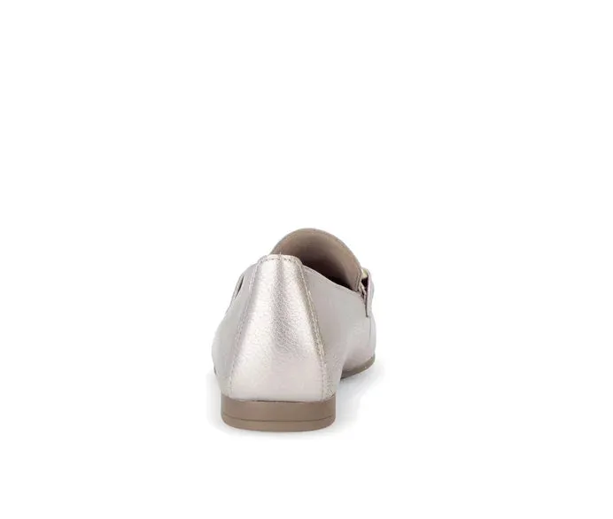 Gabor Metallic Gold Leather Loafer