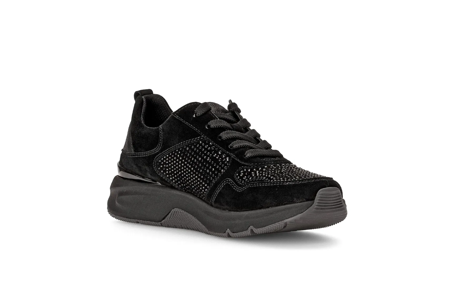 Gabor Rolling Soft Black Trainer