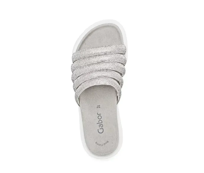 Gabor Silver Diamante Slider