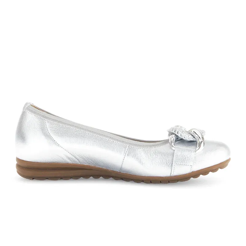 Gabor Silver Sporty Ballerina