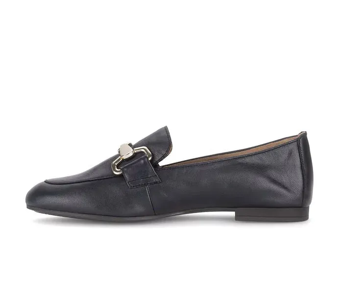 Gabor Smooth Leather Navy Loafer
