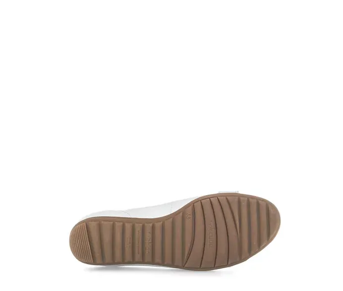 Gabor Smooth White Leather Sporty Ballerina