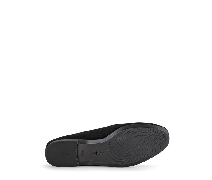 Gabor Suede Black Loafer