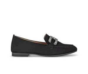 Gabor Suede Black Loafer