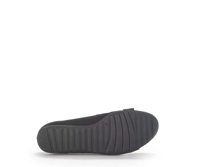 Gabor Suede Black Sporty Ballerina