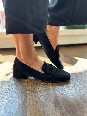 Gabor Suede Loafer with Buckle