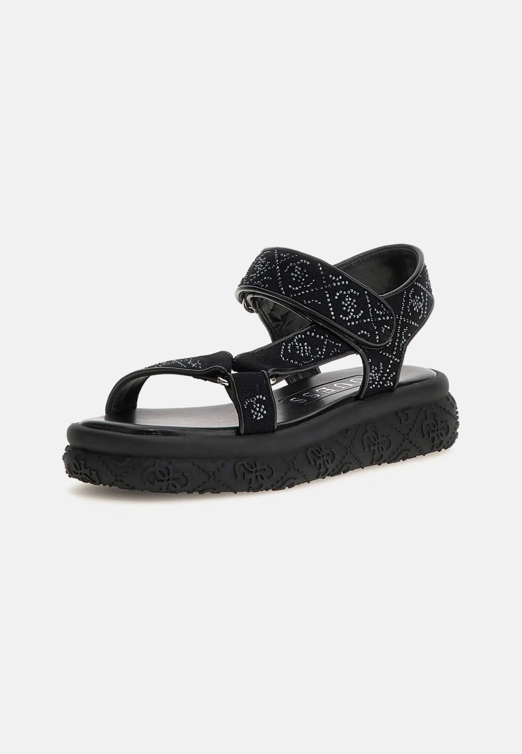 Guess Lode 4G Logo Black Sandal