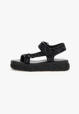 Guess Lode 4G Logo Black Sandal