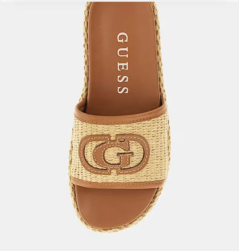 Guess Lonney Leather Blend Slider