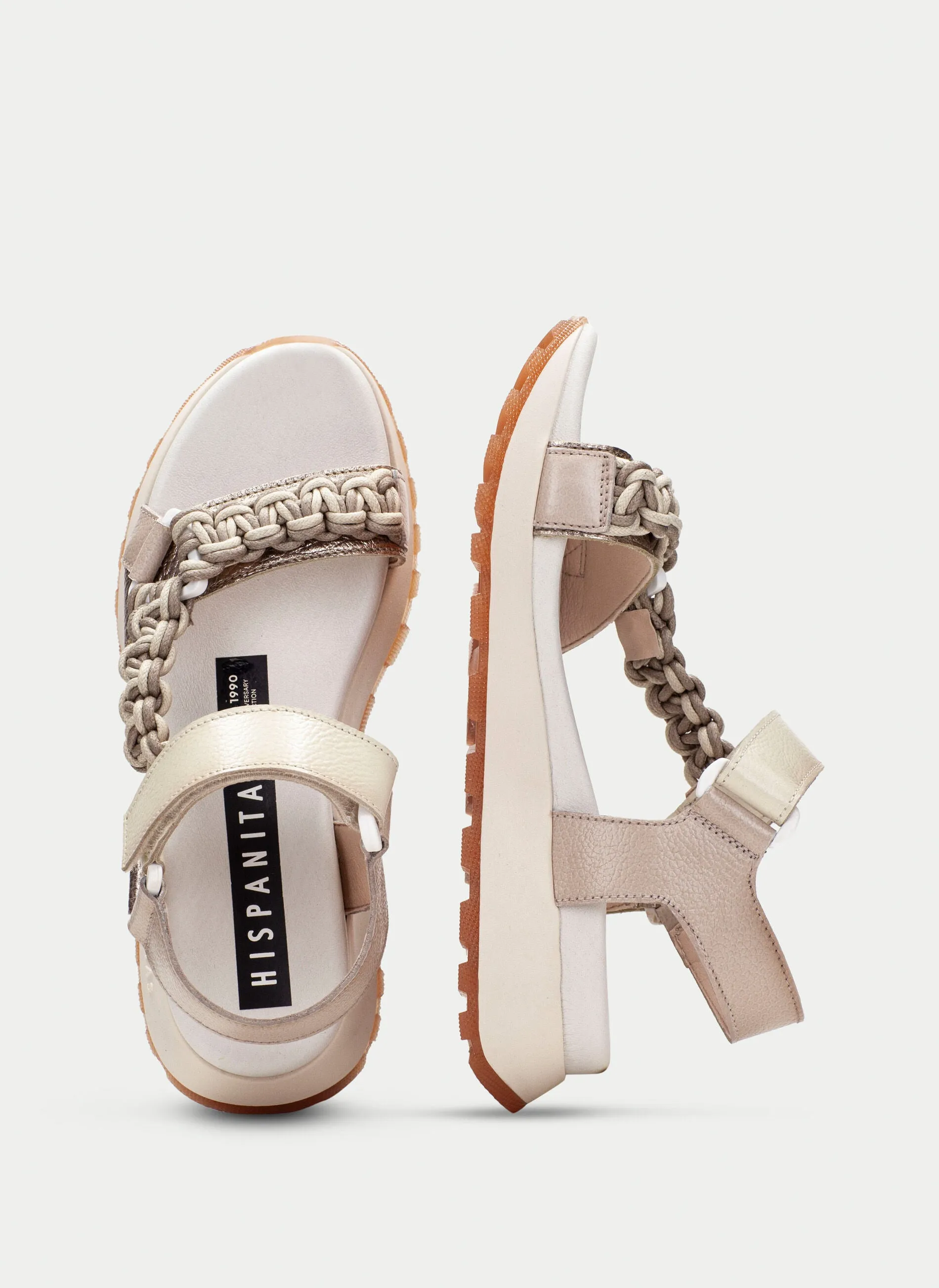 Hispanitas Taupe Sporty Sandals