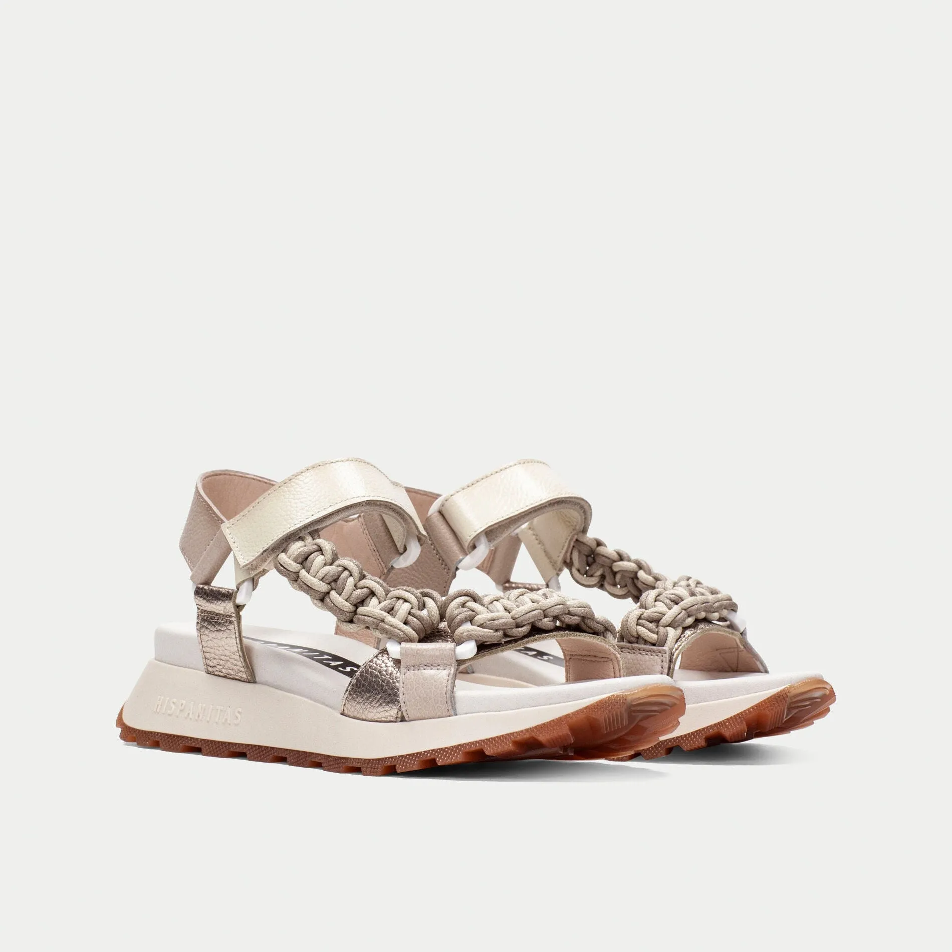 Hispanitas Taupe Sporty Sandals