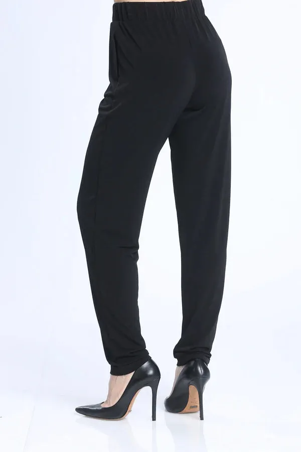 IC Collection Black Straight Leg Pants Style 6882P
