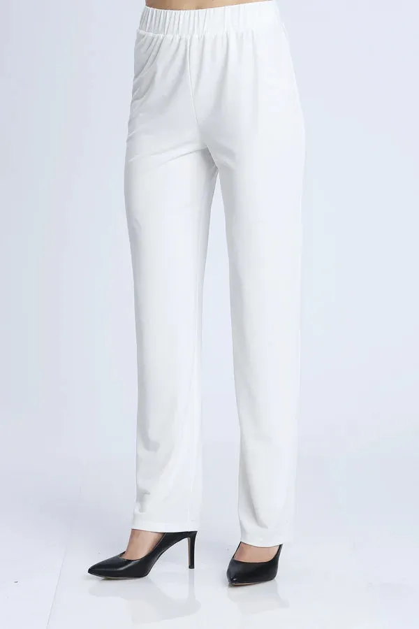 IC Collection Ivory Straight Leg Long Pants Style 1983P