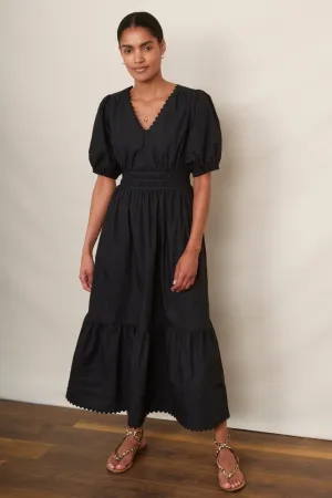Iris Poplin Dress - Black