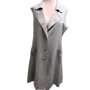 Jayley Long Vest Light Grey