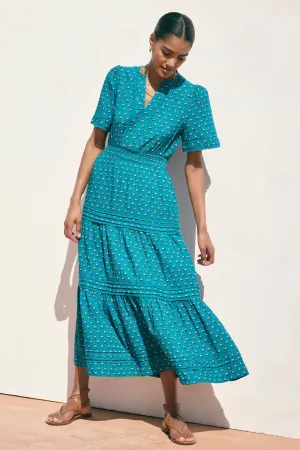Jocelyn Dress - Petal Woodblock