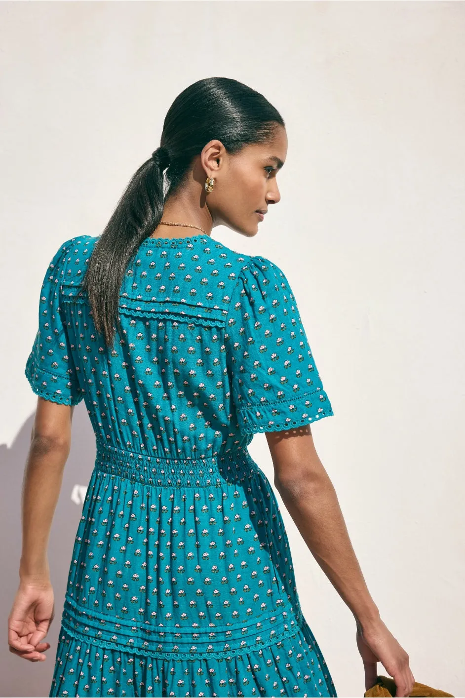 Jocelyn Dress - Petal Woodblock