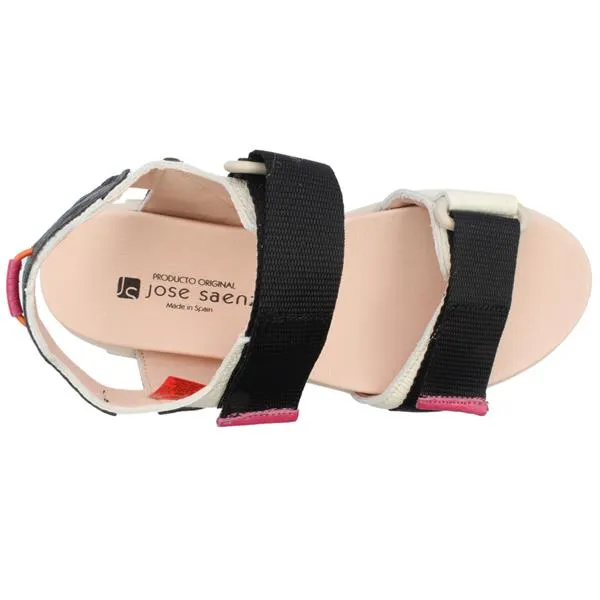 Jose Saenz Platform Black Sandal