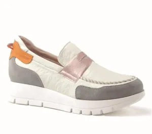 Jose Saenz Slip On Grey Platform Shoe
