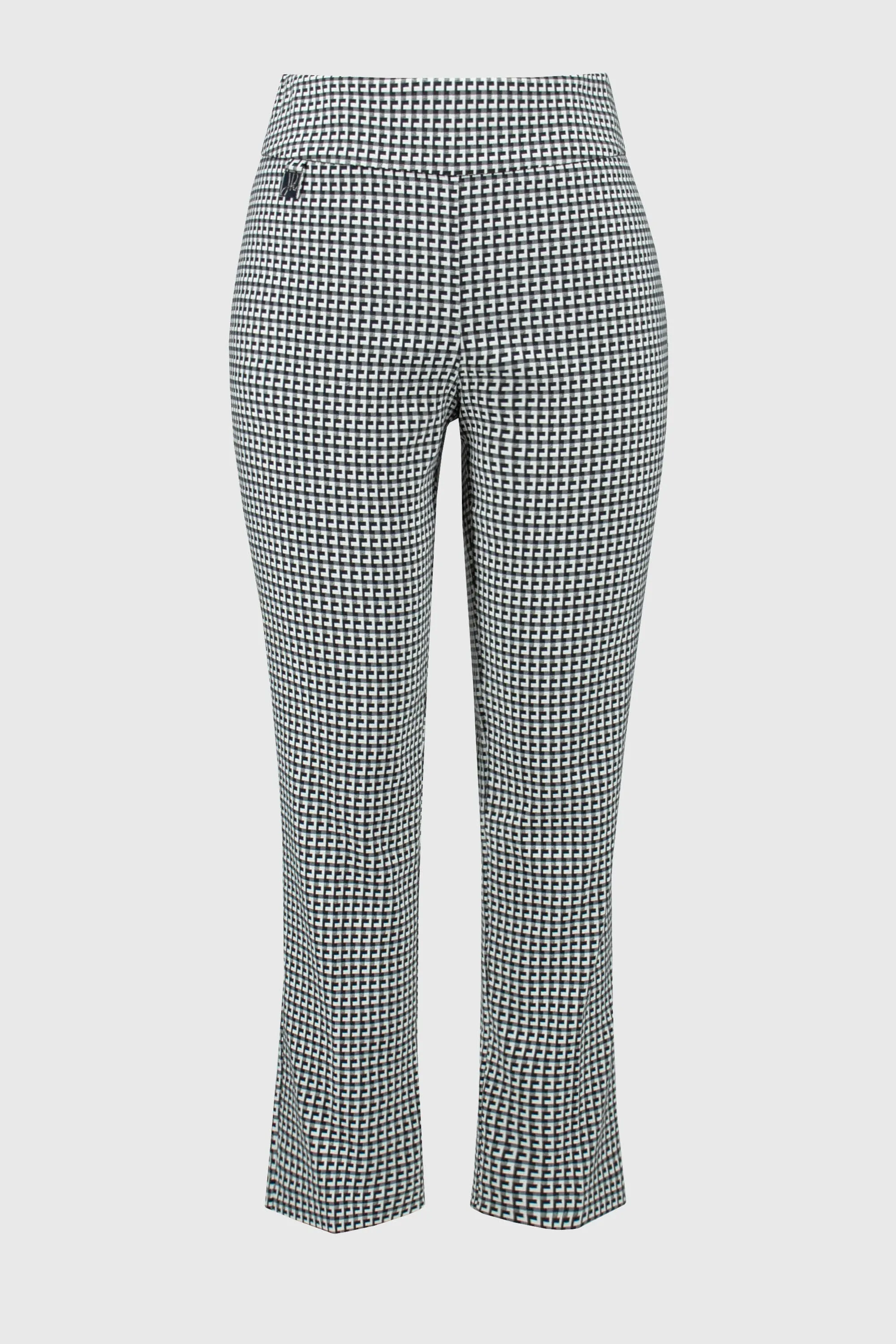 Joseph Ribkoff Geometric Jacquard Crop Pull-on Pants - 251220 - S25