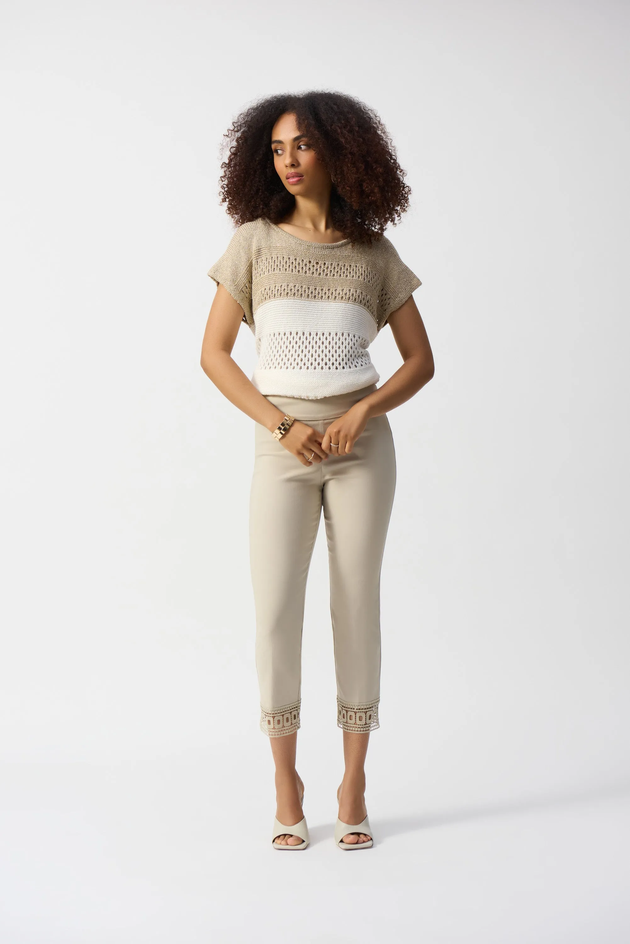 Joseph Ribkoff Millennium Cropped Pull-On Pants 251053 Hots S25