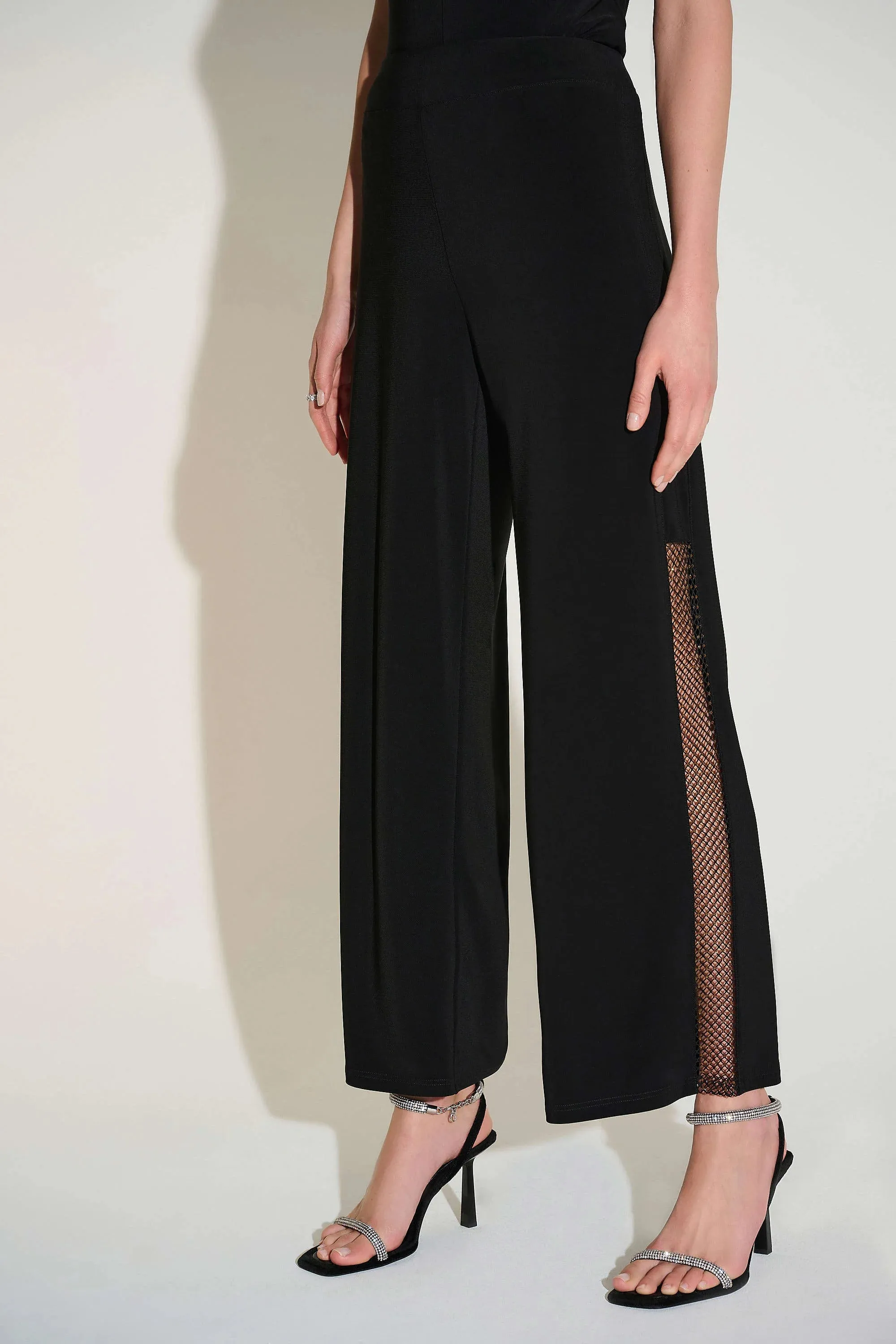 Joseph Ribkoff  Signature Silky Knit Wide Leg Pants with Rhinestone Detail 253729