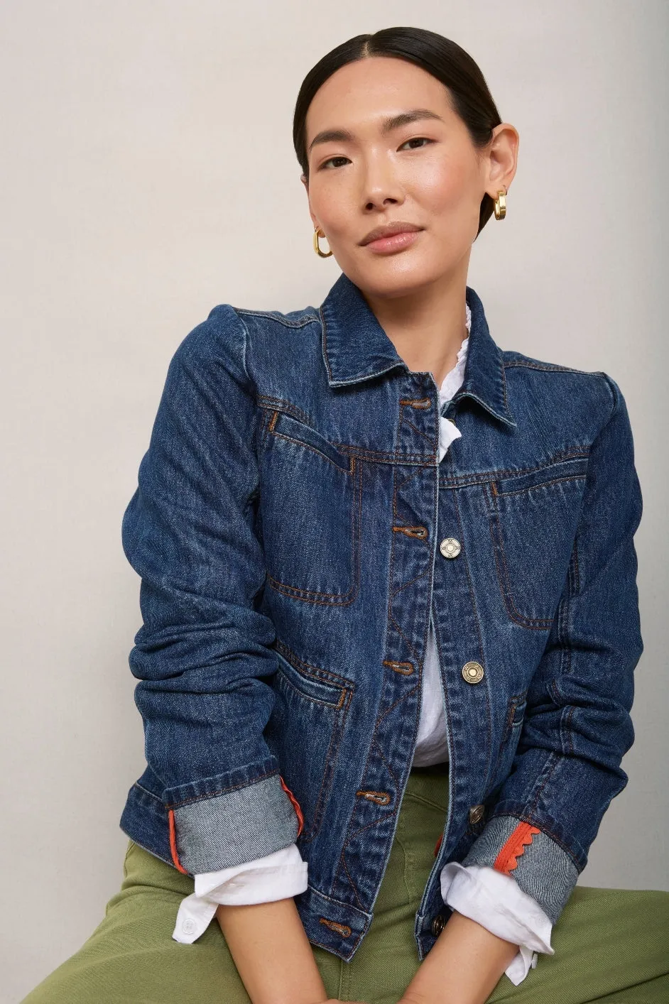 Karla Denim Jacket - Mid Wash