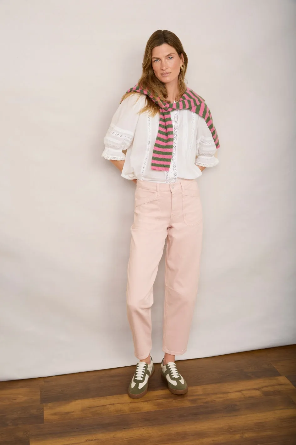 Kaya Cargo Barrel Jean - Candy Floss Pink