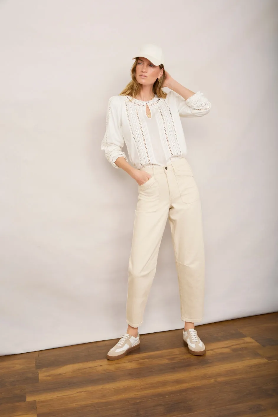 Kaya Cargo Barrel Jean - Ecru