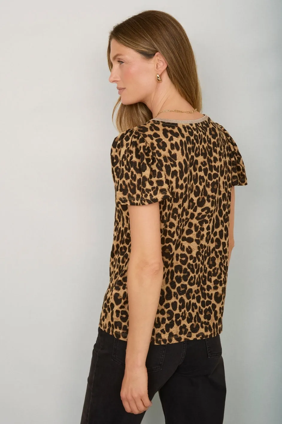 Lily Linen Tee Shirt - Leopard