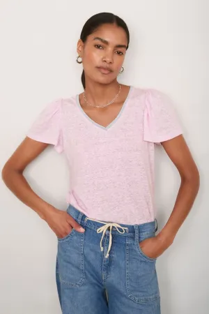 Lily Linen Tee Shirt - Light Pink