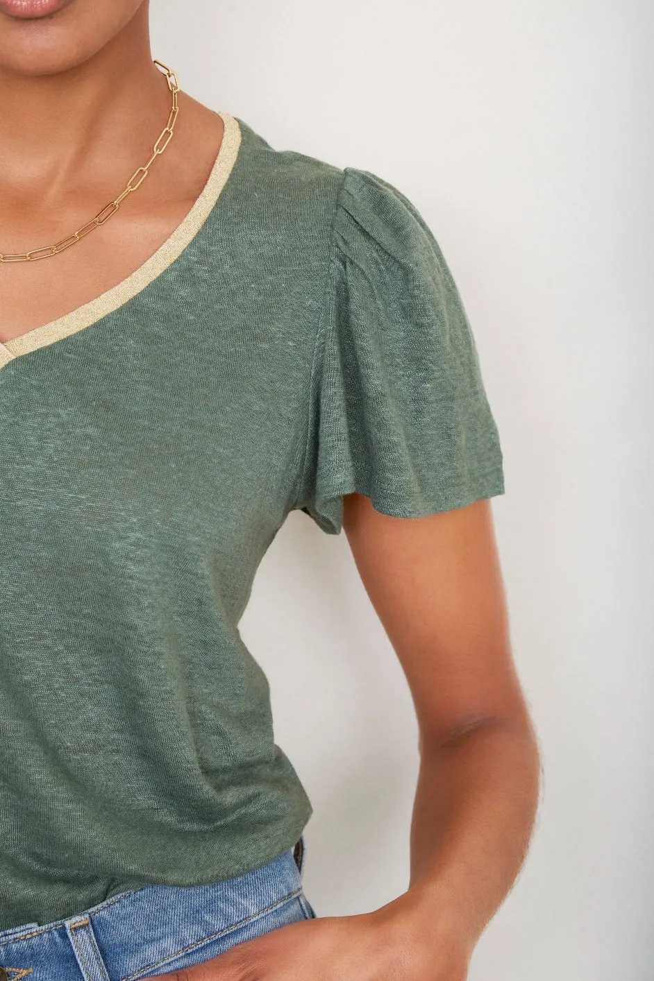 Lily Linen Tee Shirt - Rosemary
