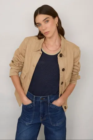 Lily Linen Vest - Midnight