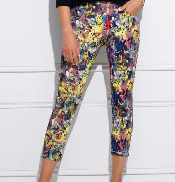 Lisette Thin Crop Pants, Malaga Print Style 958989