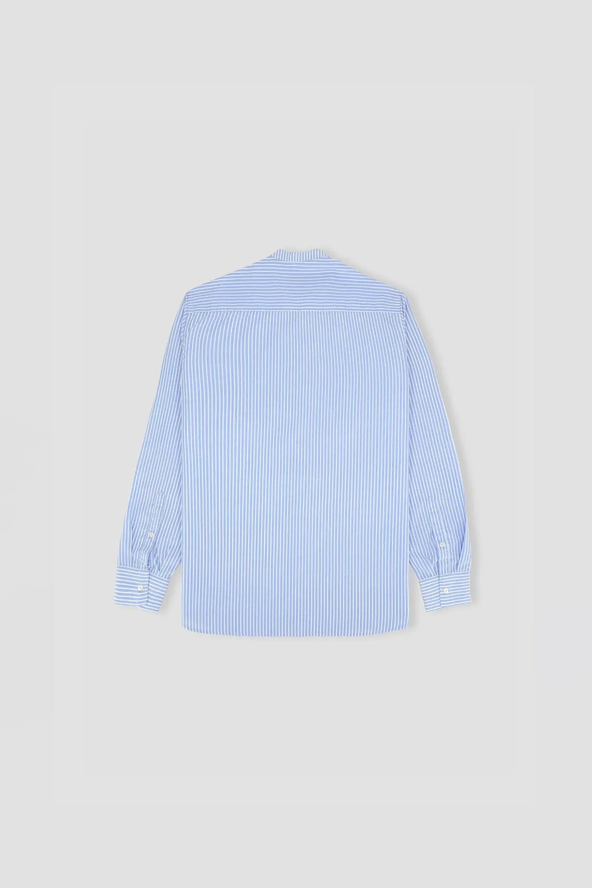 Mandarin Collar Shirt For Men - Blue Stripe