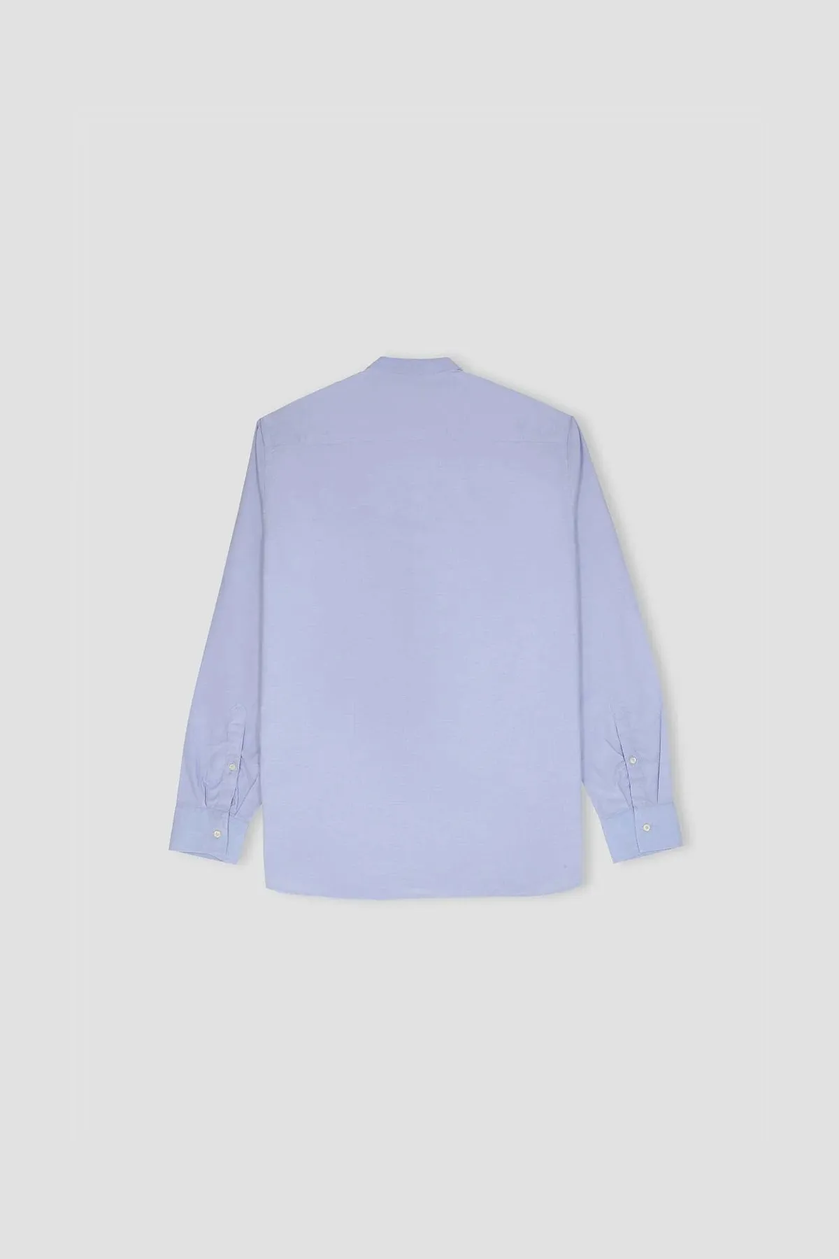 Mandarin Collar Shirt For Men - Light Blue