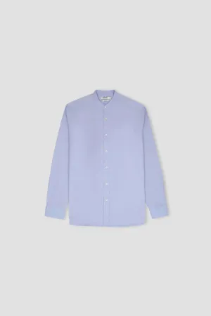 Mandarin Collar Shirt For Men - Light Blue