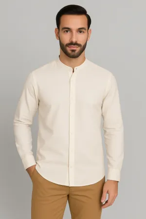Mandarin Collar Shirt For Men - Pearl Bush - New Arrival
