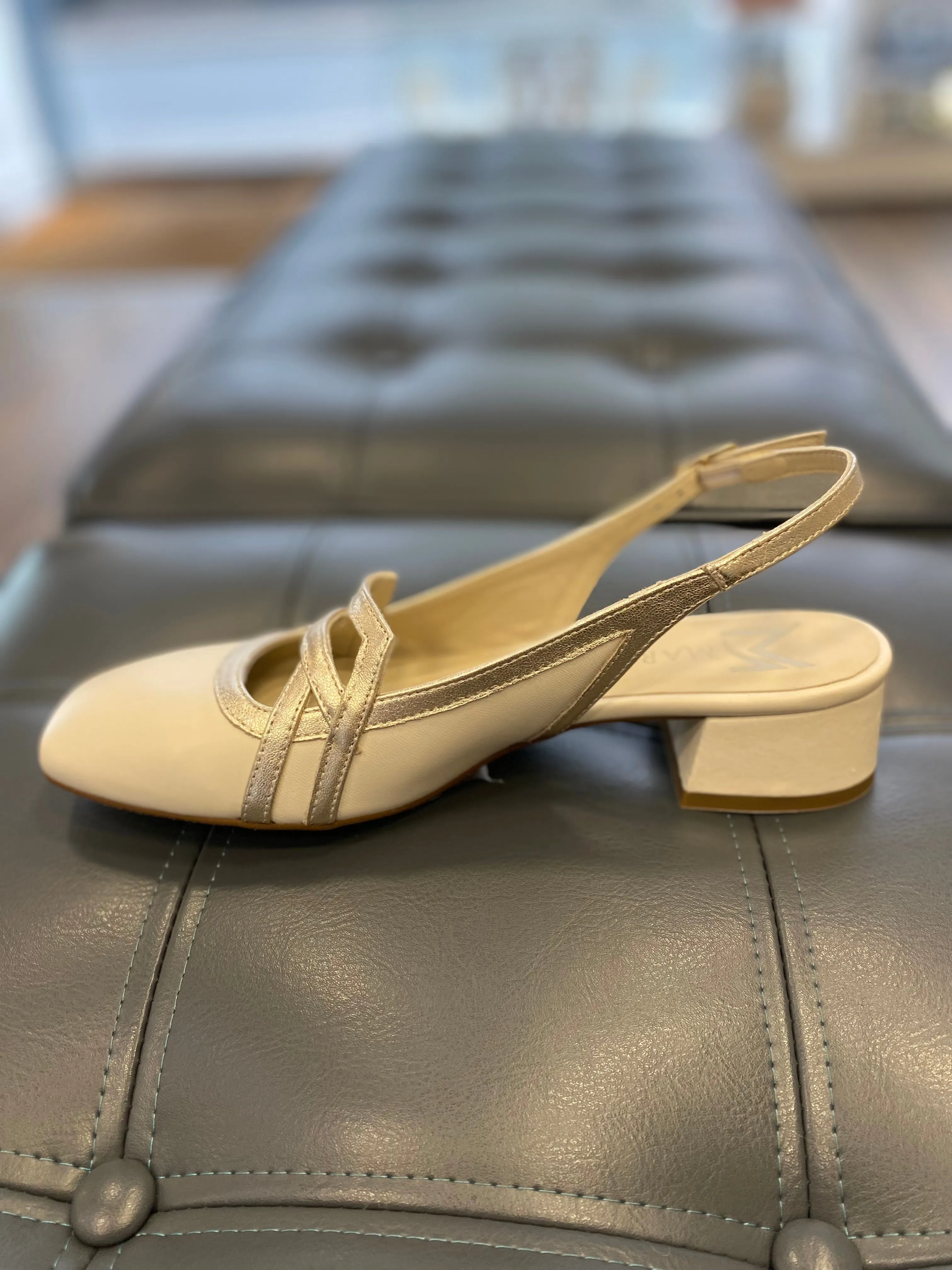 Marian Ivory Block Heel
