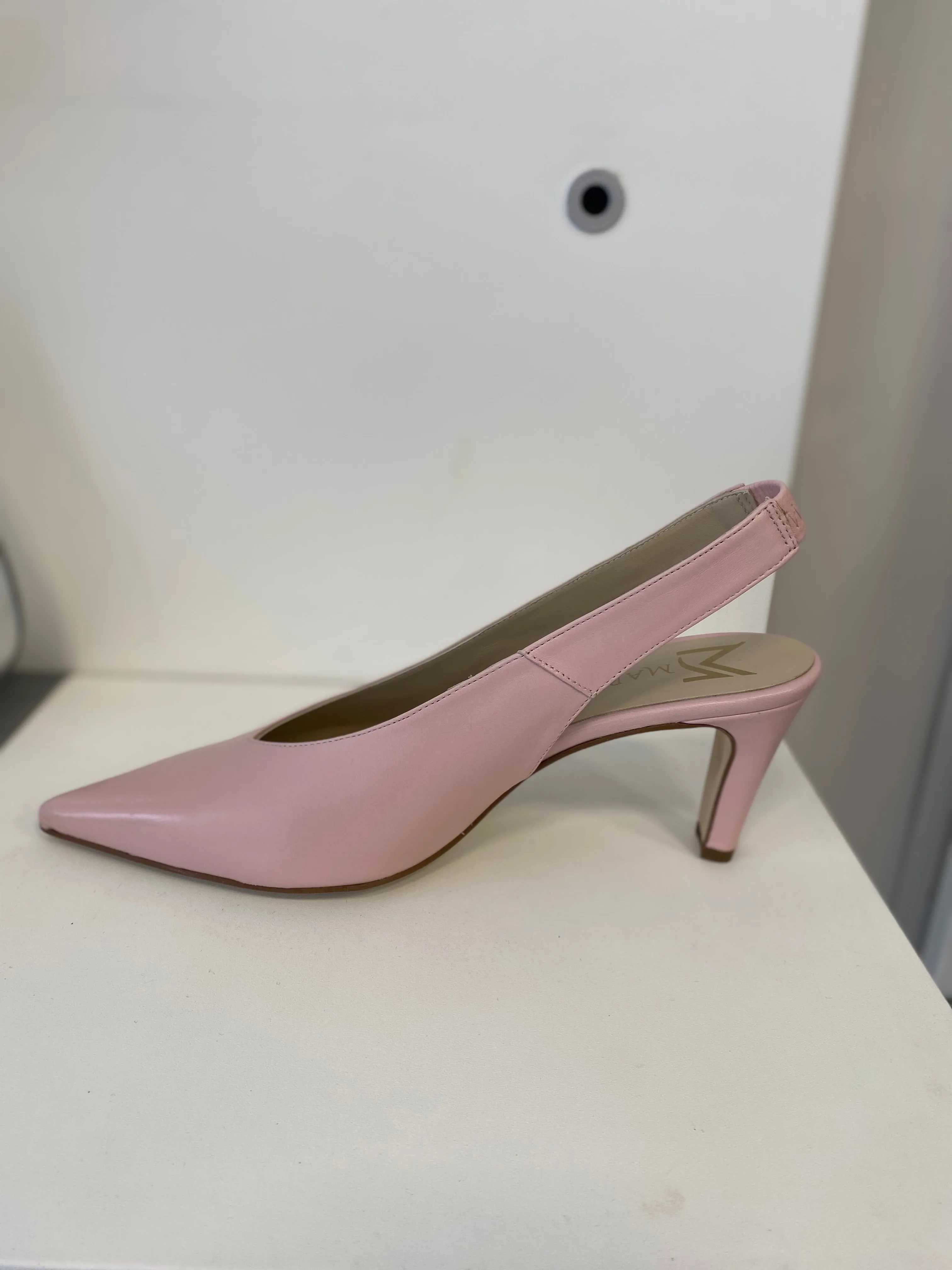 Marian Pink Leather Pointed Slingback